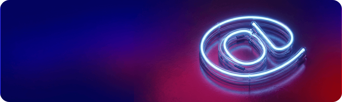 Neon @ sign background