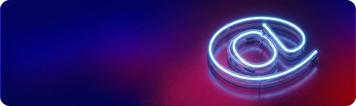 Neon @ sign background
